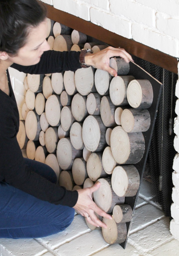 DIY Faux Wood Pile in Fireplace StashVault Secret Stash Compartments