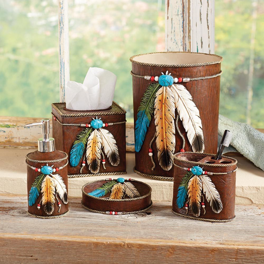 turquoisefeatherbathaccessories2.gif 1,000×1,000 pixels Western