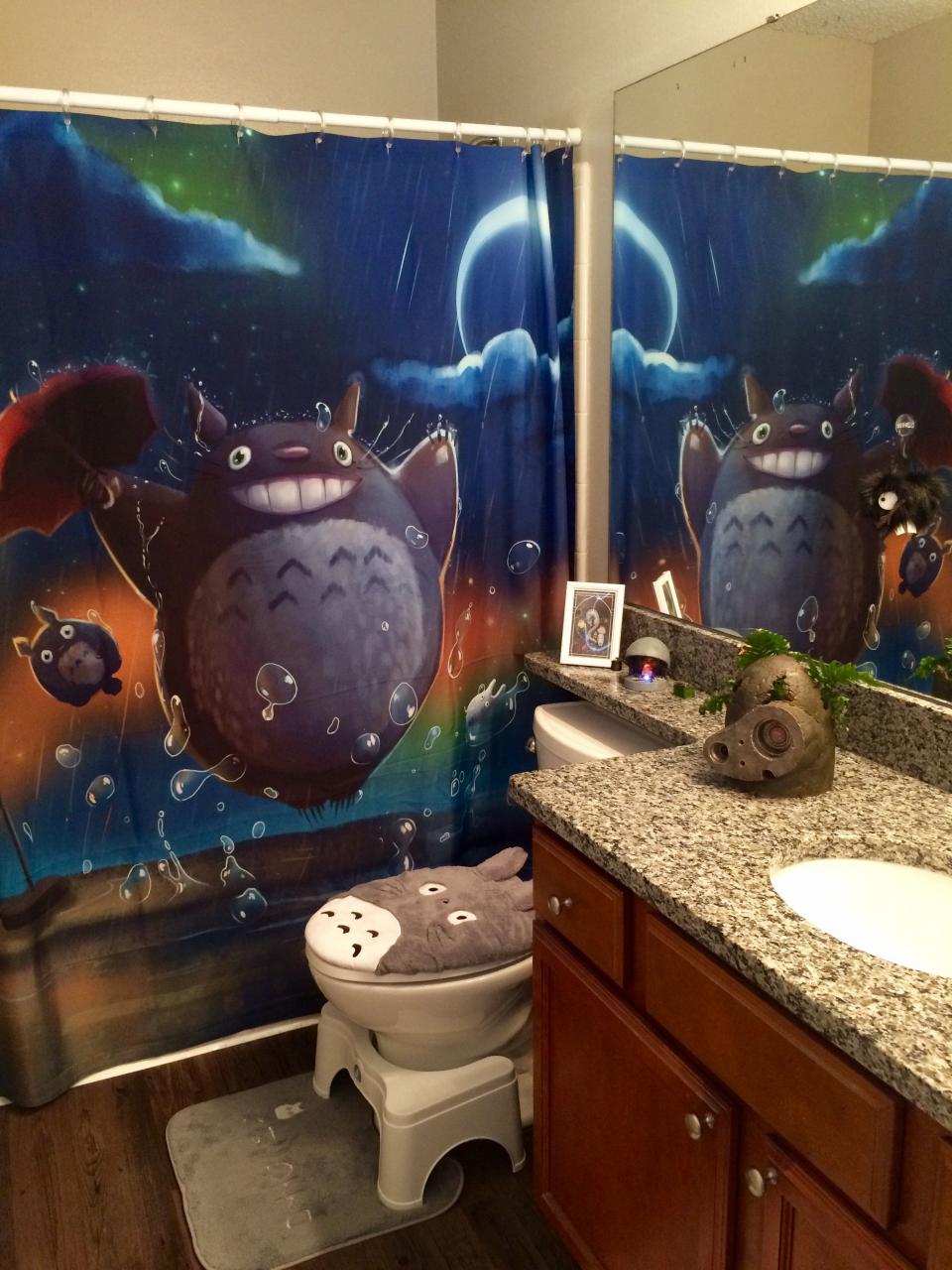 Studio Ghiblithemed bathroom. Studio Ghiblithemed nursery. Kid