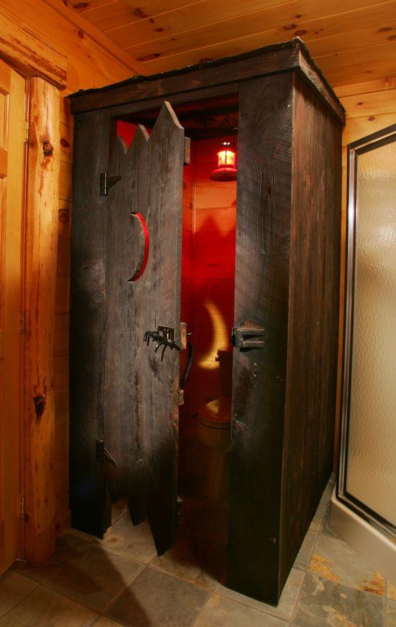 Rustic Outhouse Bathroom Decor