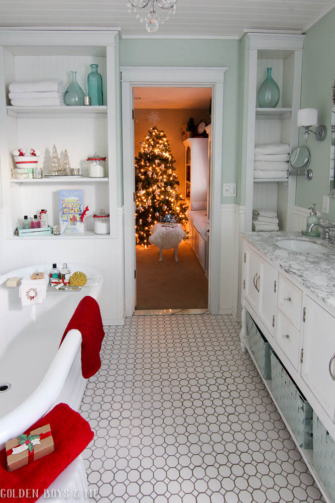Christmas Master Bathroom and a Fun Advent Calendar Golden Boys & Me