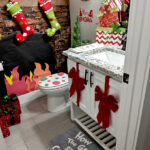 christmas bathroom decor home design ideas for small spaces