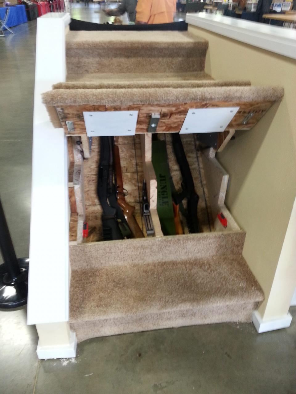 Hidden Gun Storage Under Stairs StashVault Secret Stash Compartments