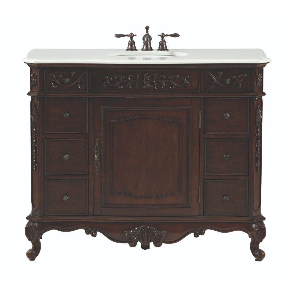 Home Decorators Collection Winslow 45 in. W Bath Vanity in Antique