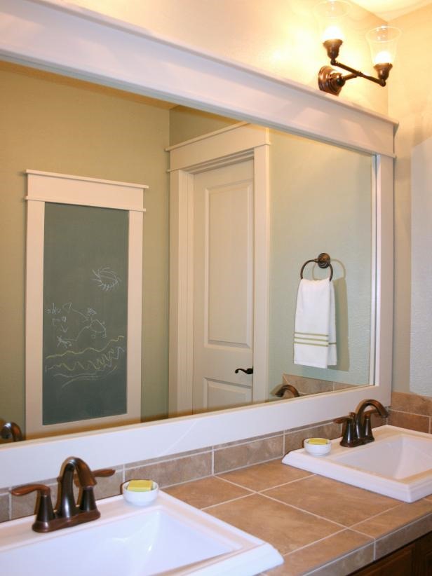 10+ DIY ideas for how to frame that basic bathroom mirror