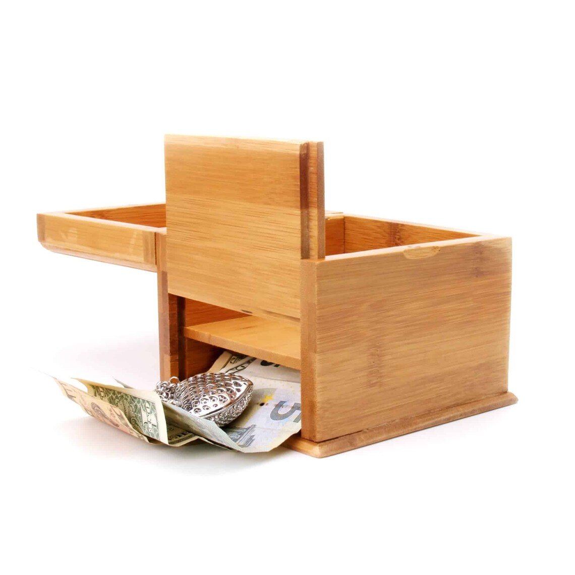 Wooden Bamboo Box Secret Stash Hidden Storage Home Security Etsy