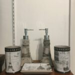 Five Piece Paris Eiffel Tower Bathroom Accessory Set. Glossy Etsy
