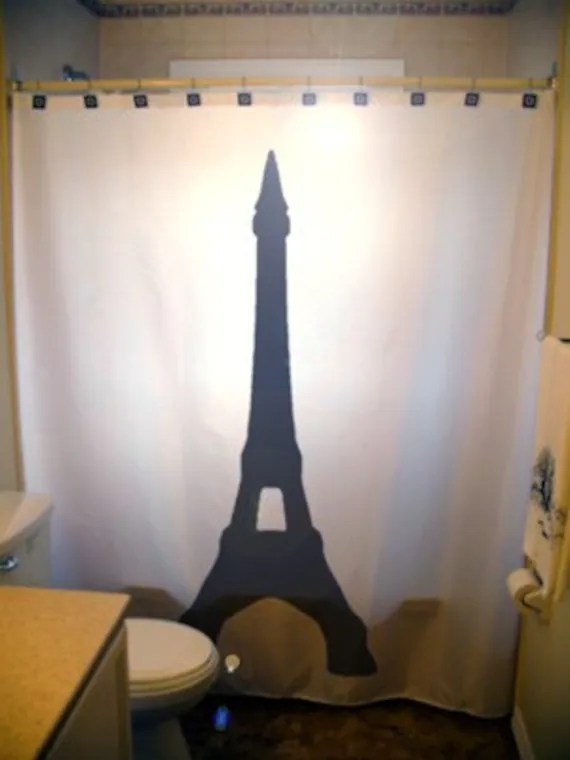 Eiffel Tower Shower Curtain Paris Bathroom Decor. Extra Long Etsy