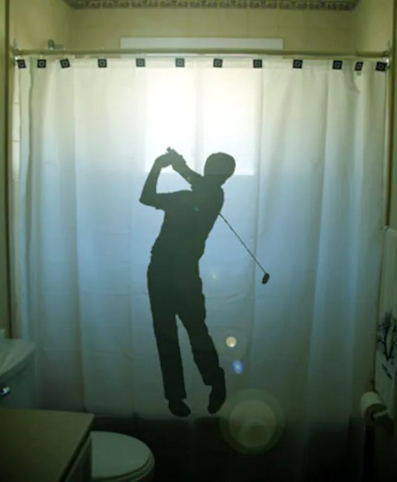 Golf Shower Curtain Golfer Bathroom Decor extra long custom