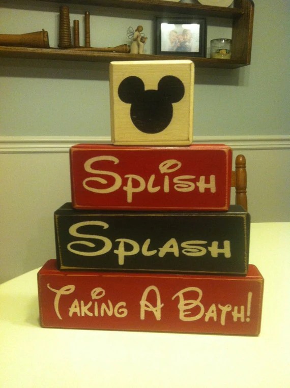 Mickey Mouse bathroom decor splish splash by AppleJackDesign