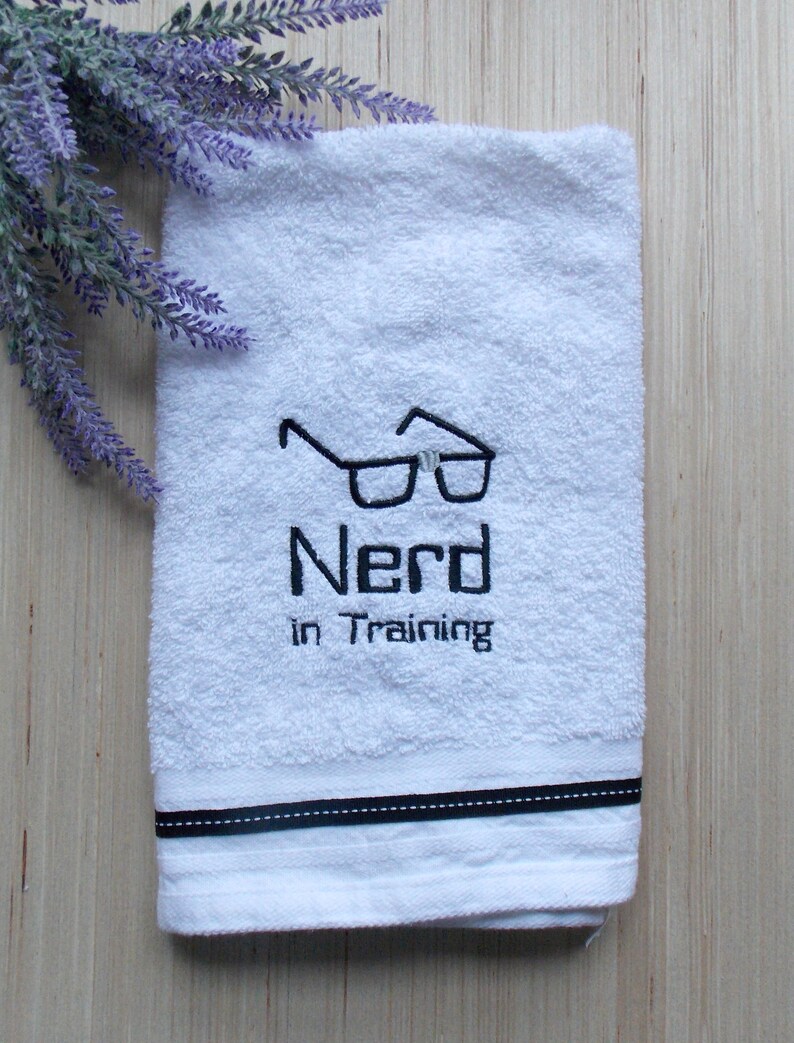 Nerd in Training Bath Towel Set Nerd Bathroom Decor Etsy