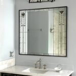 Large Wall Mirror for 48 Bathroom Vanity Art Deco Etsy