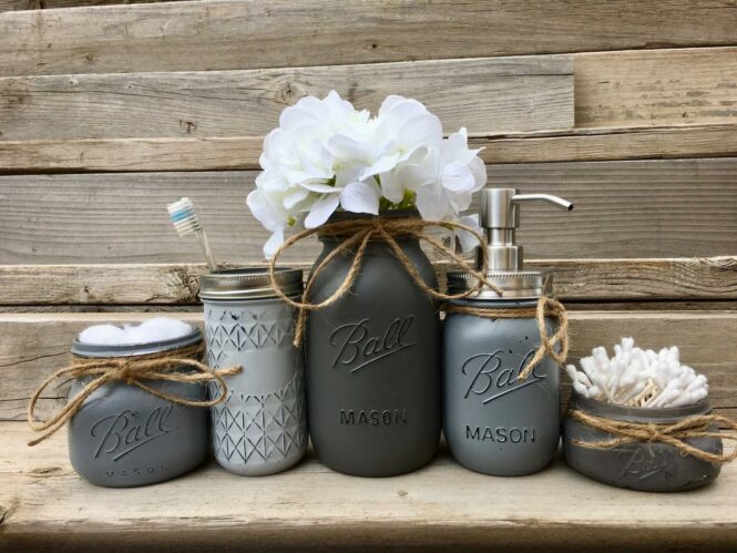 30 Sensational Mason Jar Bathroom Decor Home, Decoration, Style and