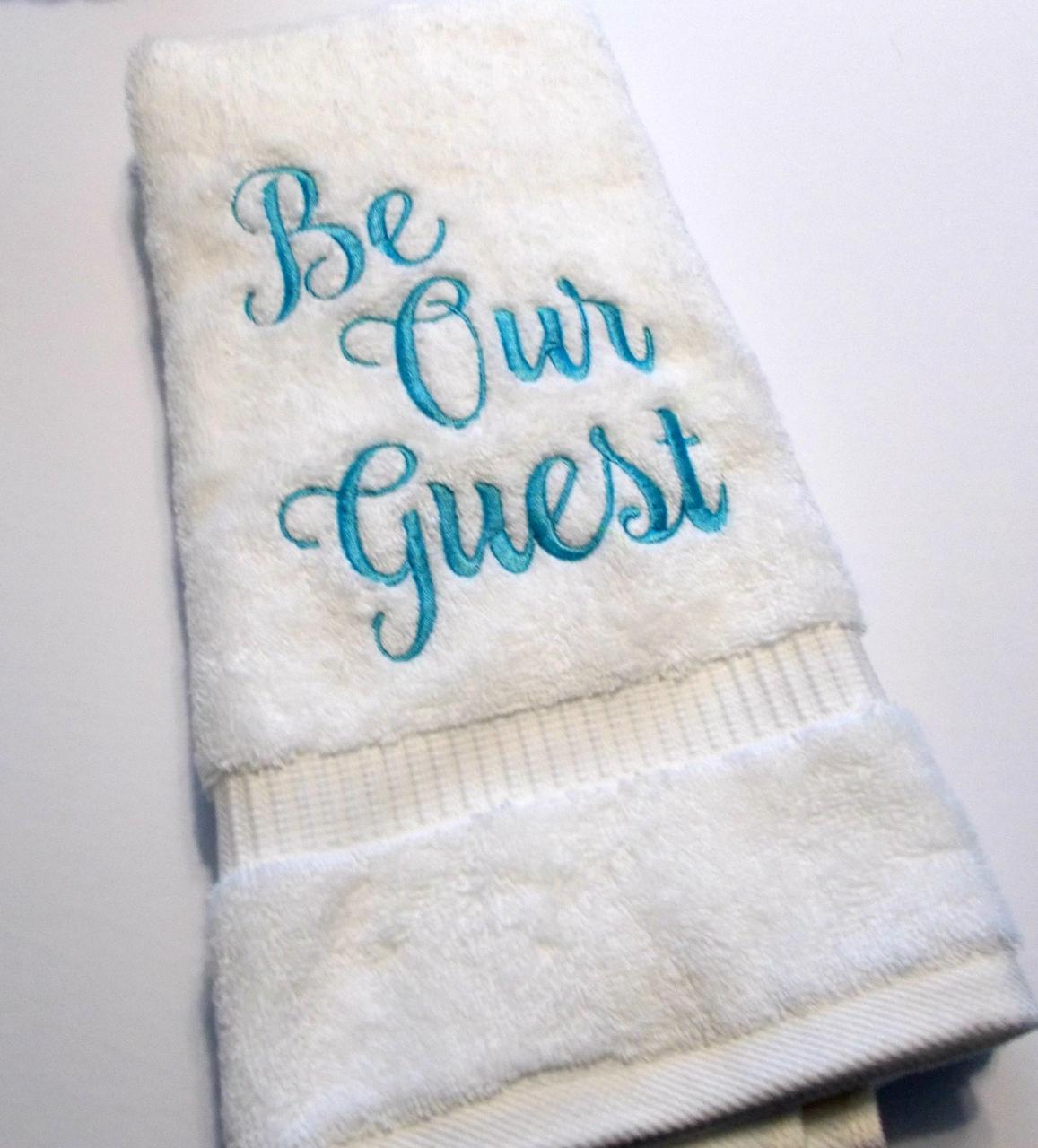 Be Our Guest bathroom hand towel Hand Towel Bathroom