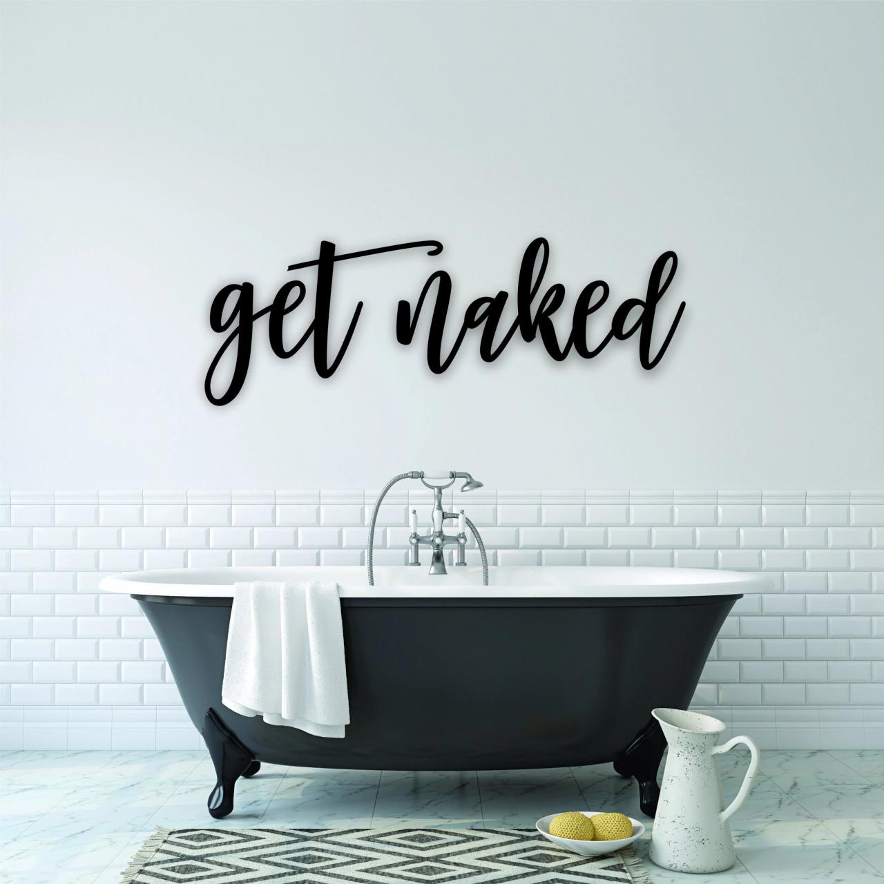 Get Naked Bathroom Signs Bathroom Wall Decor Bathroom Etsy Australia