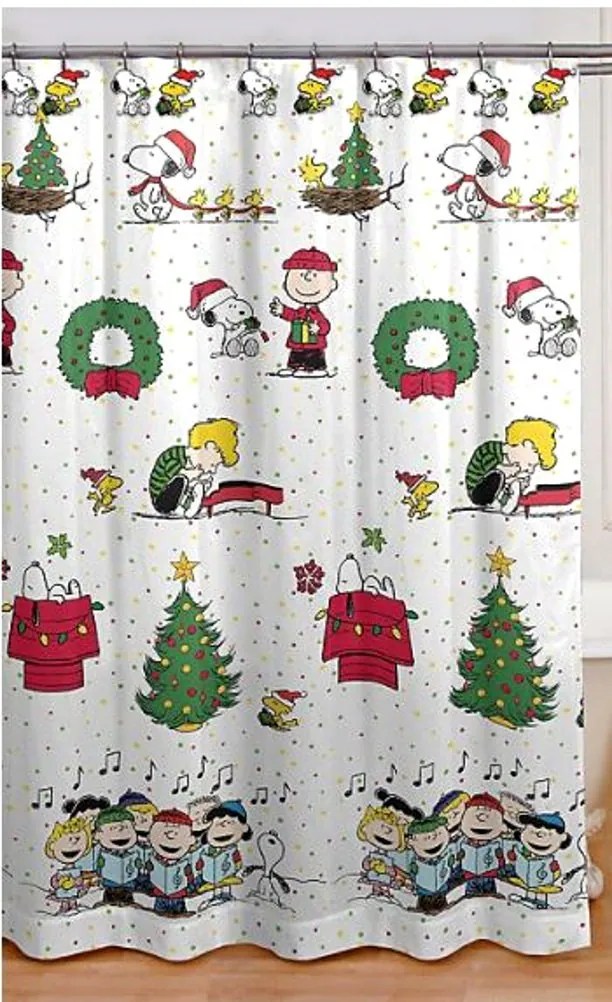 Peanuts Charlie Brown Merry Christmas Shower Curtain With Etsy