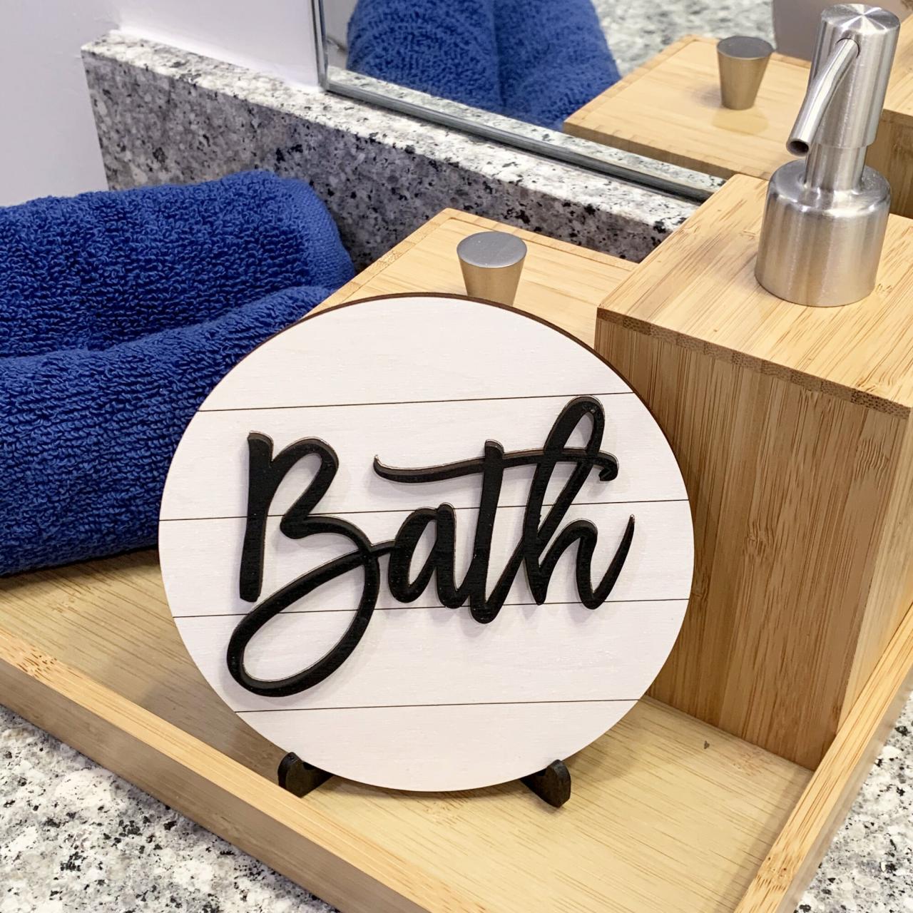 Bath Ship Lap Sign / Bathroom Decor / Home Decor Sign / 5 inch Etsy