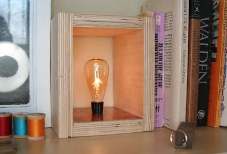 Secret Compartment Plywood Lamp Free Woodworking
