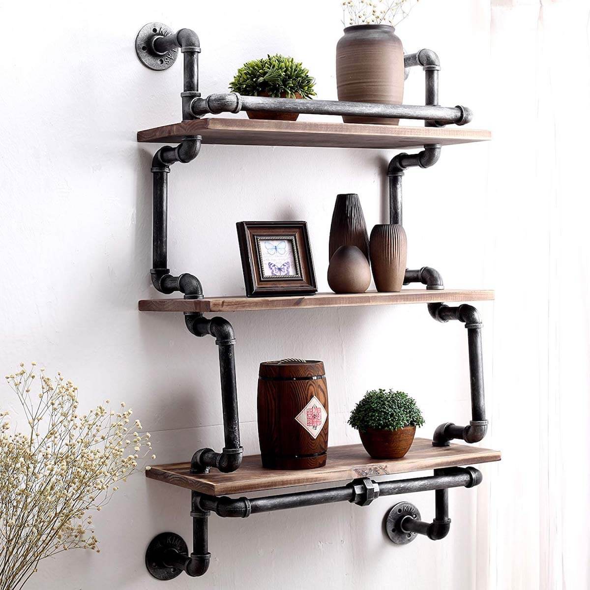 25 Pipe Shelves To Add Rustic Flair To Your Home • Insteading