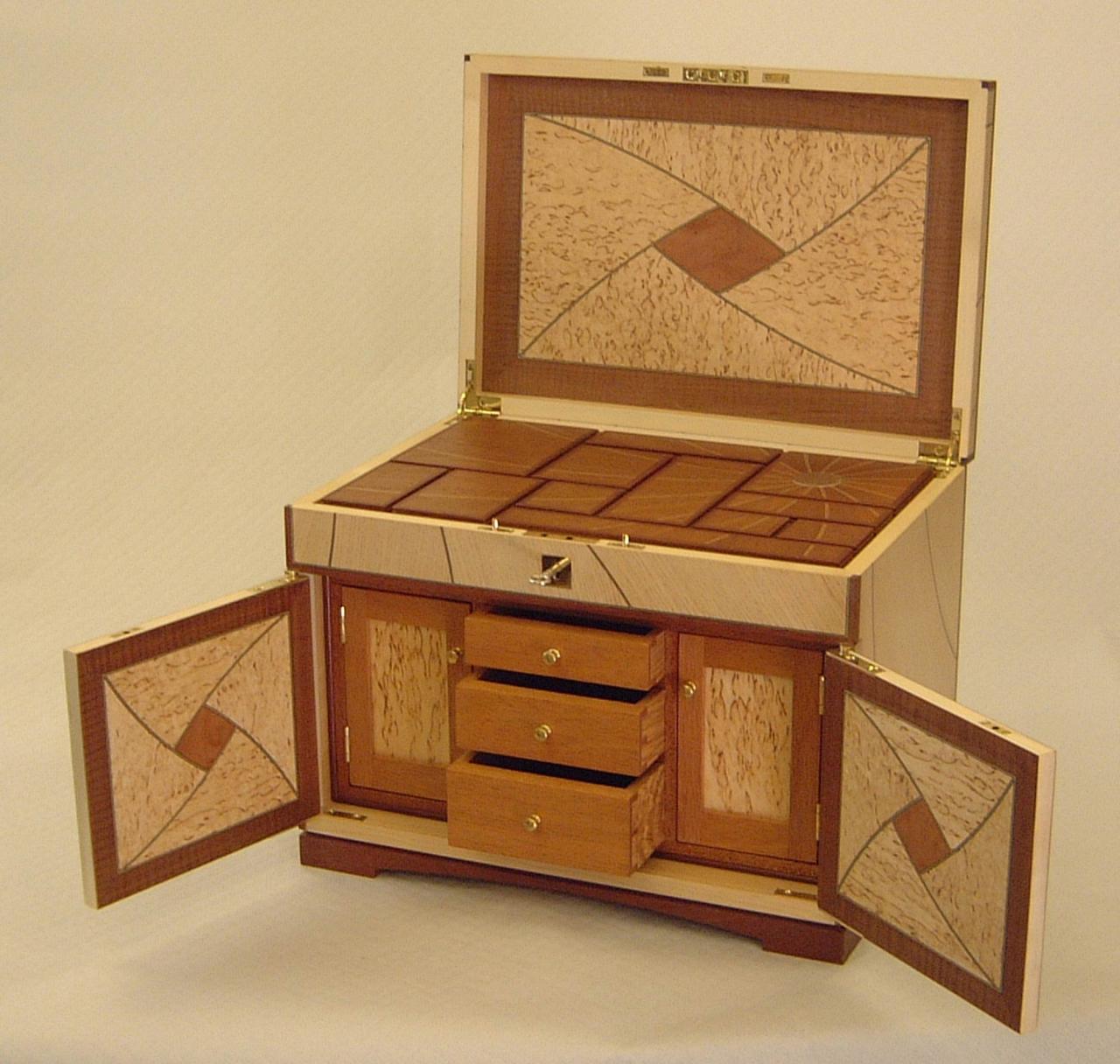 treasure chest jewellery box with a secret drawer Makers' Eye