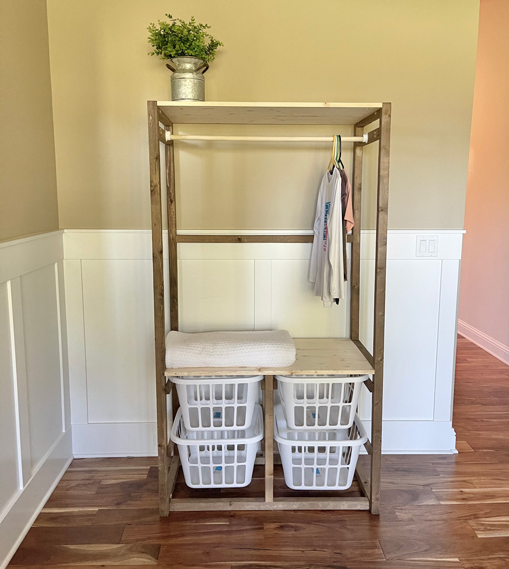 Freestanding Laundry Basket Closet Ana White