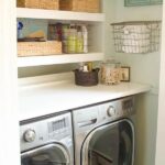 Budget Laundry Closet with DIY Floating Shelves Four Generations One Roof
