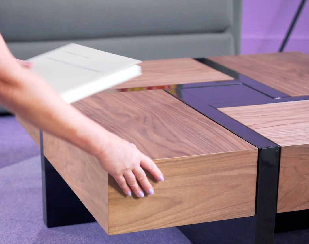 This Beautiful Wooden Coffee Table Has 4 Secret Drawers That Make For a