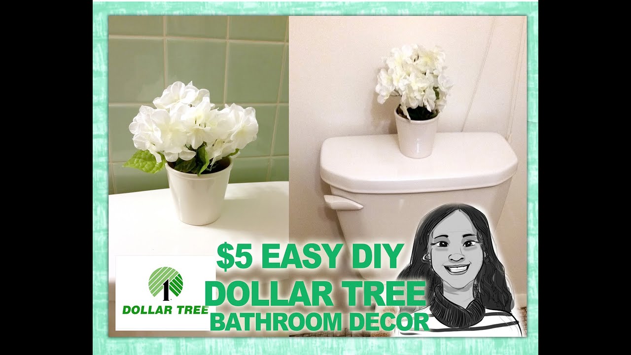 QUICK DIY DOLLAR TREE BATHROOM DECOR 2 FOR 5! YouTube