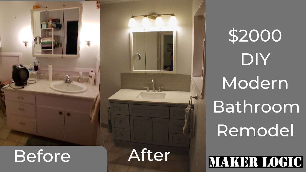 Bathroom Remodel On A Budget Before And After Bathroom Poster