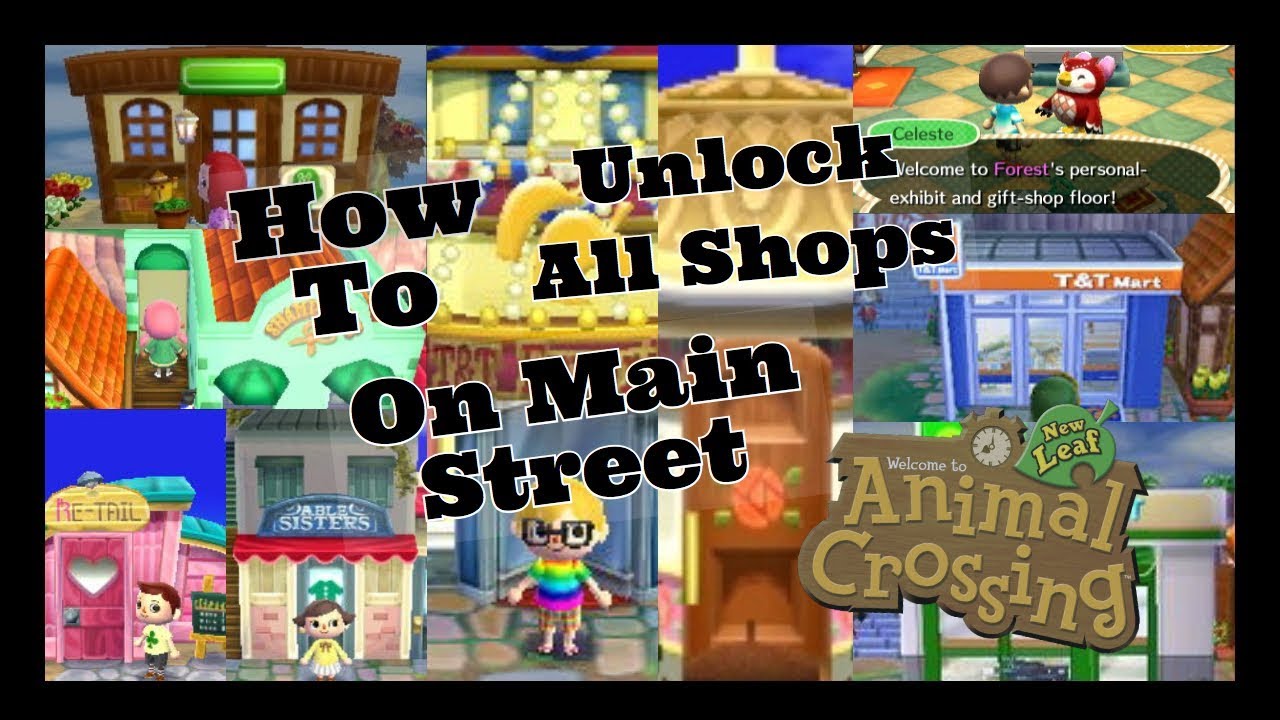 How To Unlock All The Shops On Main Street (Animal Crossing New Leaf