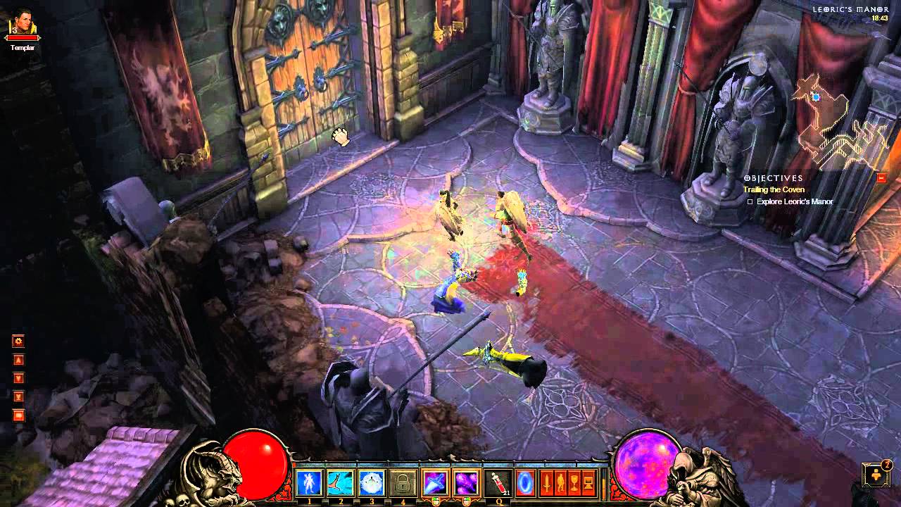 Diablo III Exploring (explore) Leoric's Manor YouTube