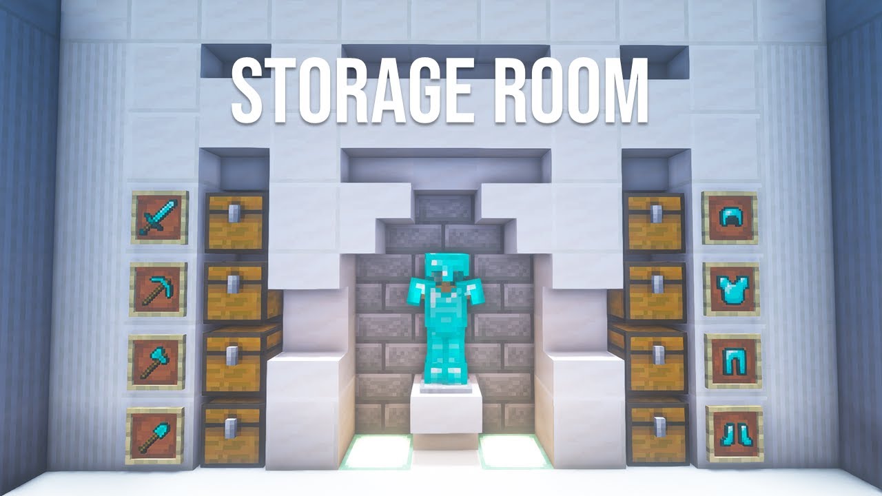 Minecraft Modern Storage Room Build Tutorial YouTube