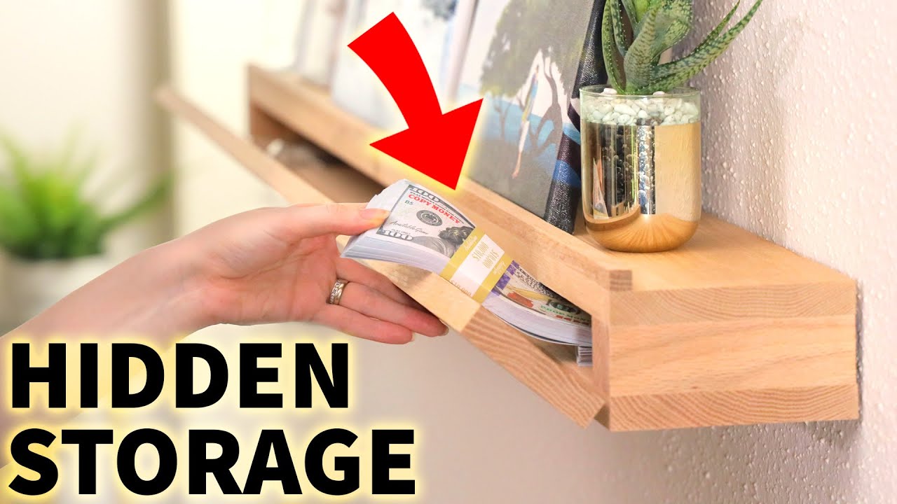 Hidden in plain sight DIY Secret Storage (disguised as an Art Ledge)