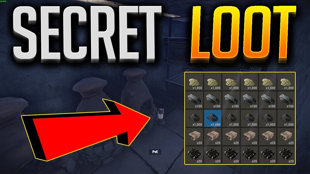 Rust SECRET/HIDDEN Loot Room Tutorial (1x2 Base Design) YouTube