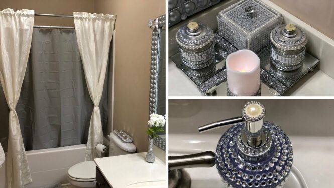 DIY Dollar Tree Glam Bathroom Home Decor