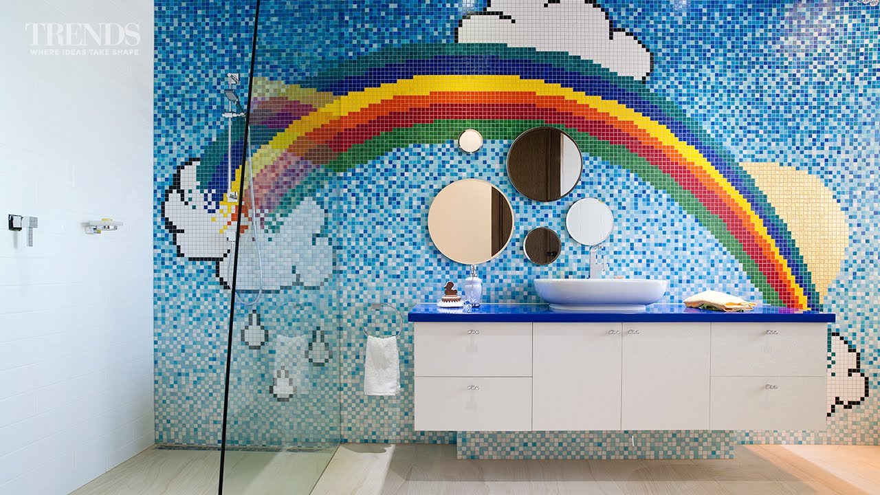 Magical rainbow bathroom designed for a young girl YouTube