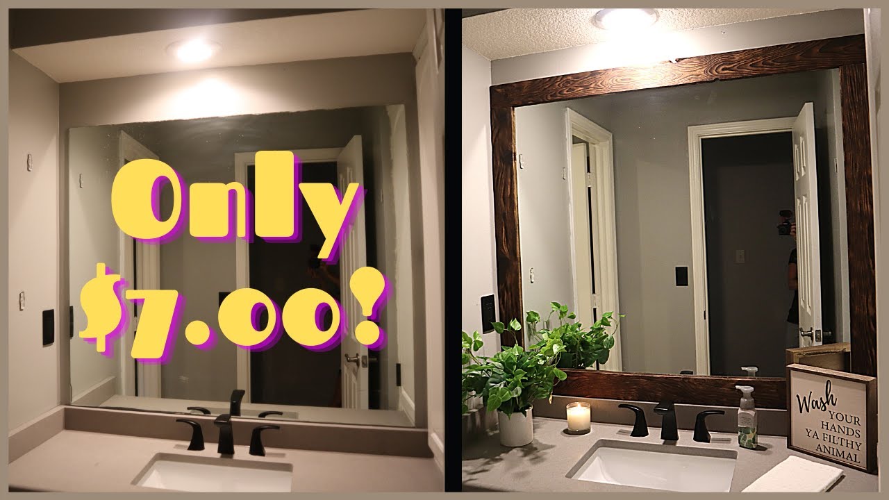 How To Decorate Plain Bathroom Mirror Semis Online