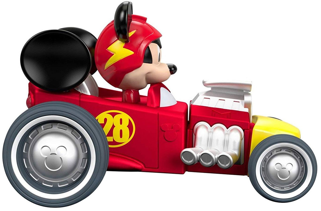 Fisher Price Disney Mickey Roadster Racers Pull N Go Hot Rod Vehicle