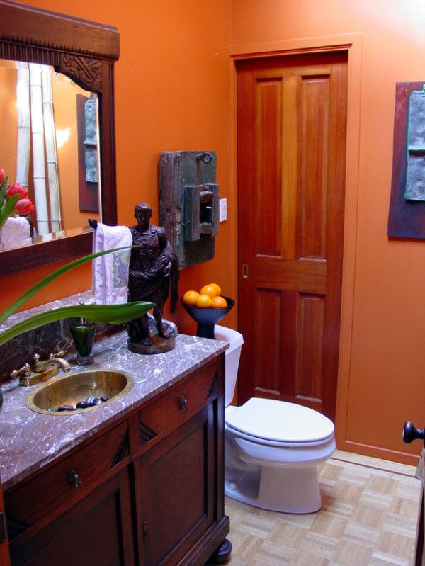 30 Fabulous orange and Brown Bathroom Decor Home Decoration and