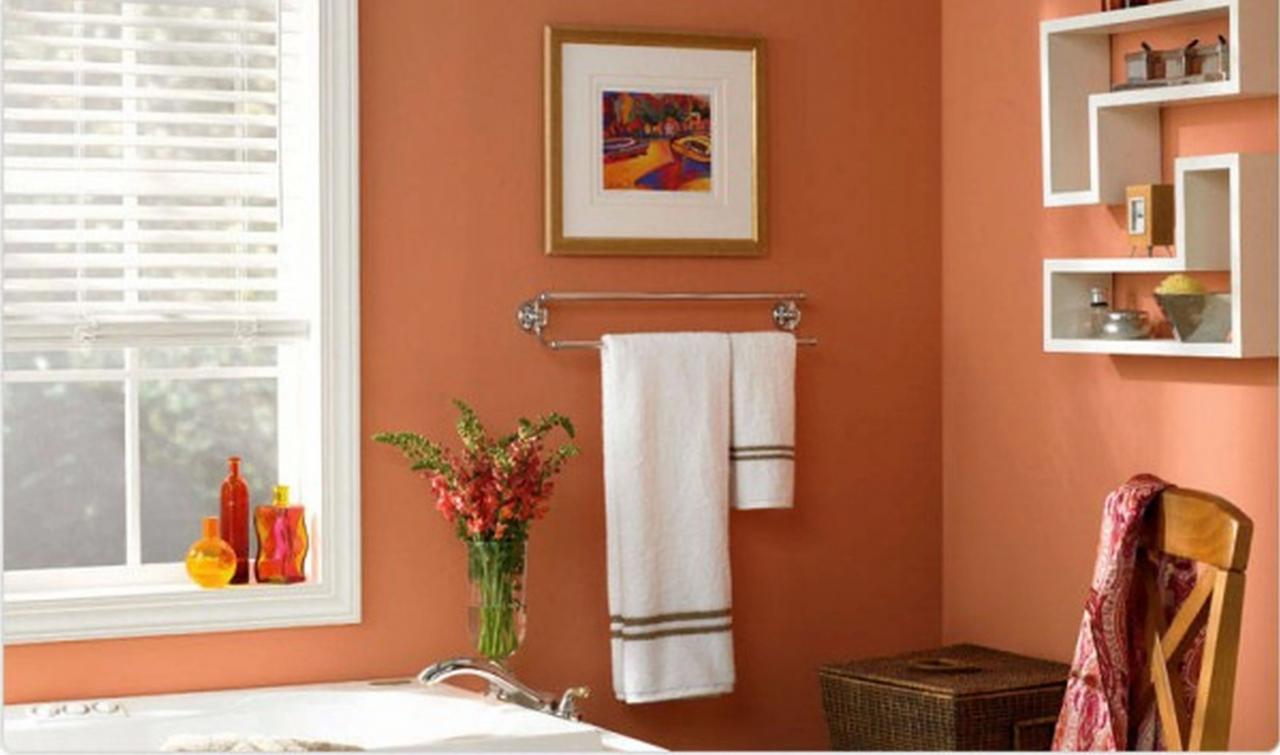Inspiring Orange Bathroom Decorating Ideas 10 Photo Extended Homes