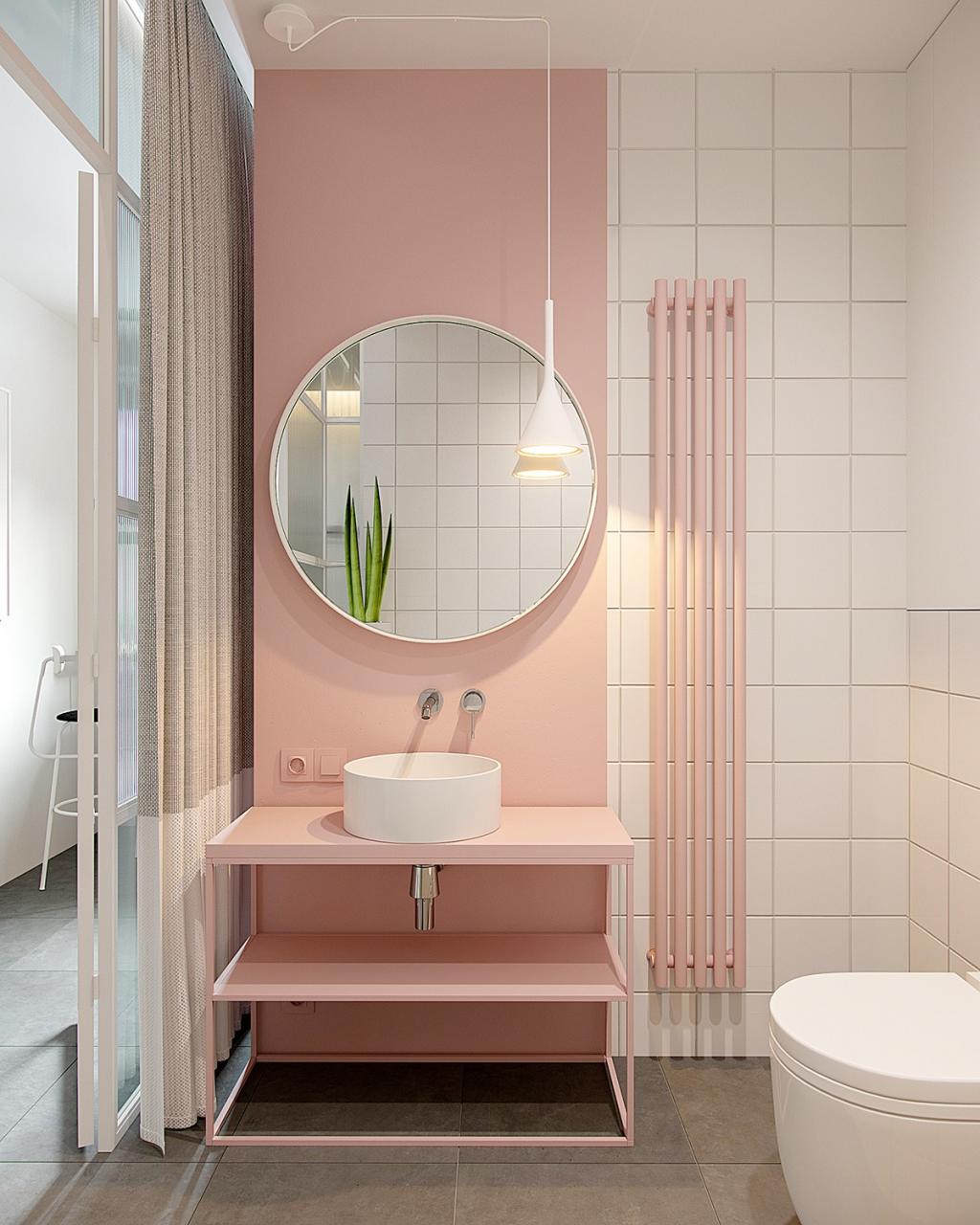 Décoration 51 salles de bains roses avec des conseils, des photos et