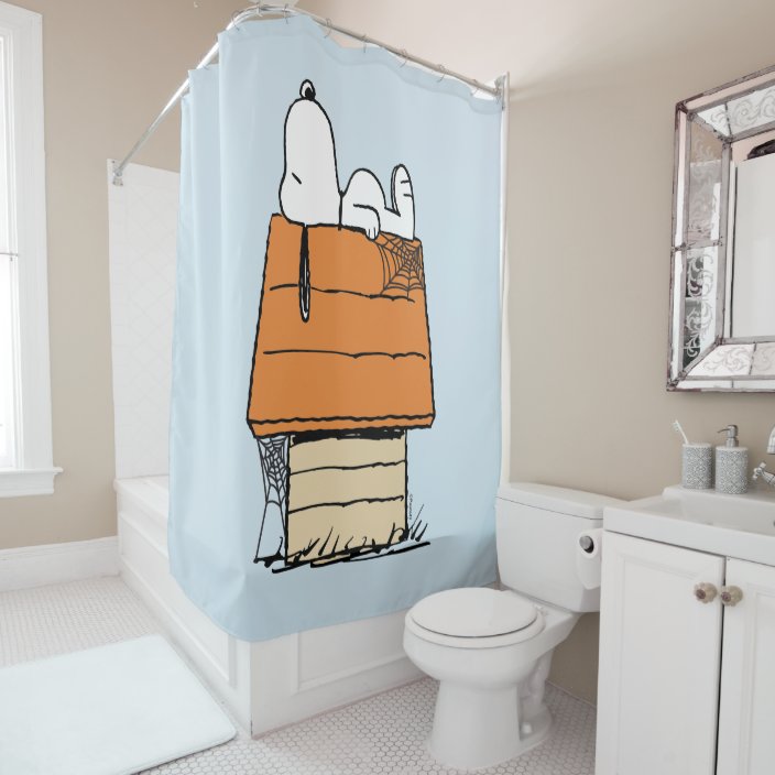 Peanuts Snoopy Halloween Nap Shower Curtain