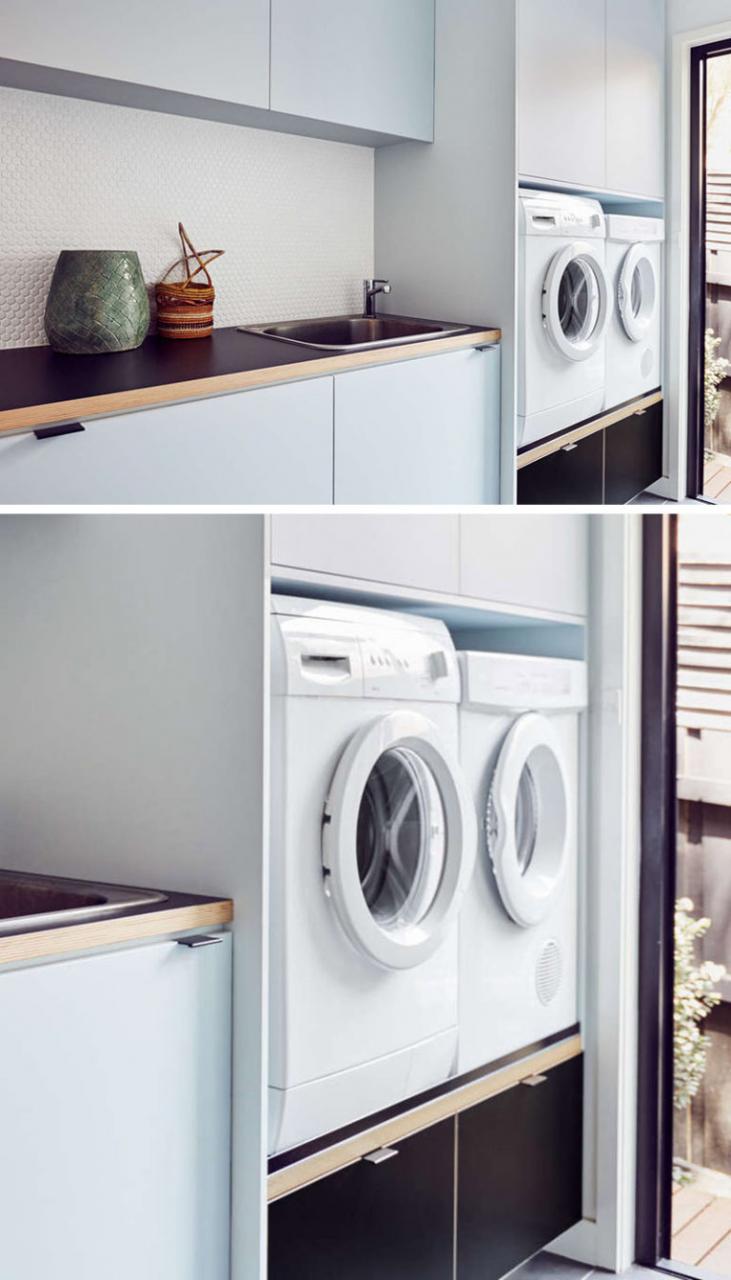 Laundry Room Design Idea Raise Your Washer And Dryer Up Off The Floor
