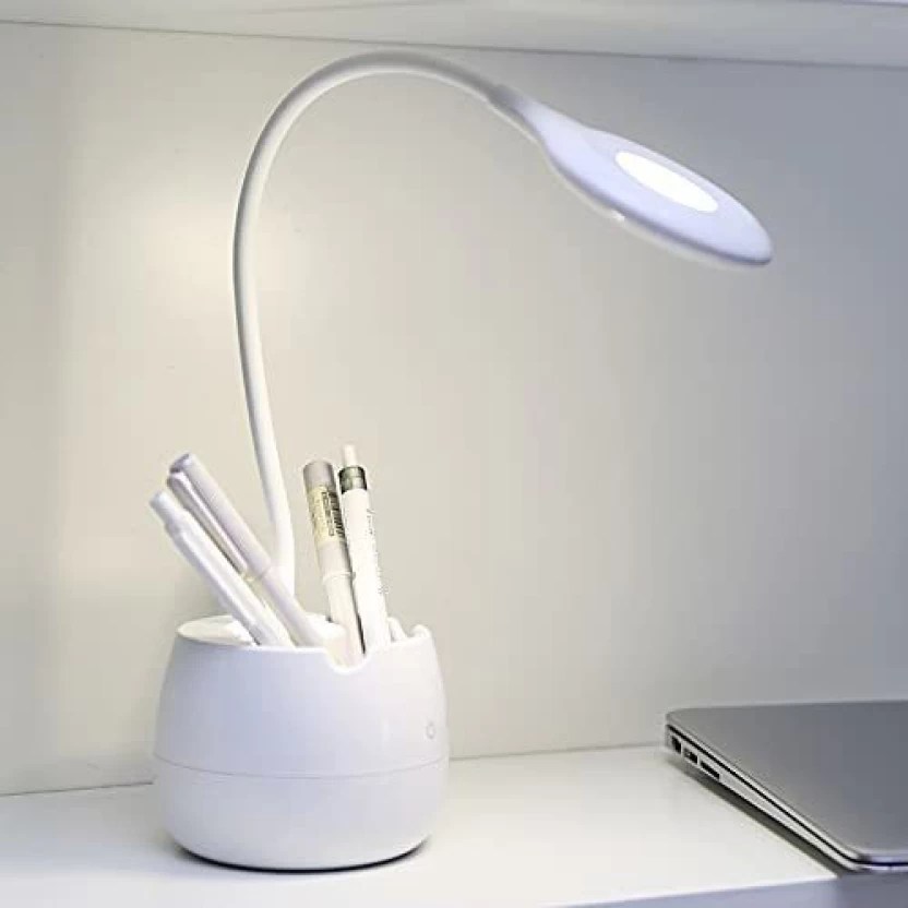 Renyke Rechargeable LED Dimmable Table Desk Lamp with Pen & Mobile