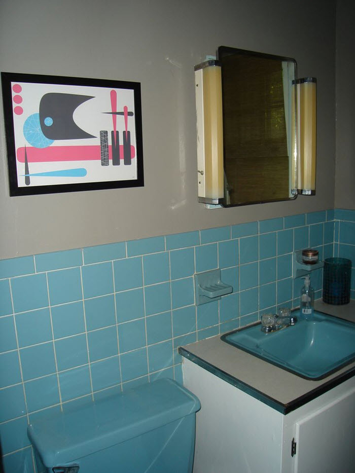 Vintage Blue Tile Bathroom Decorating Ideas Geko Life