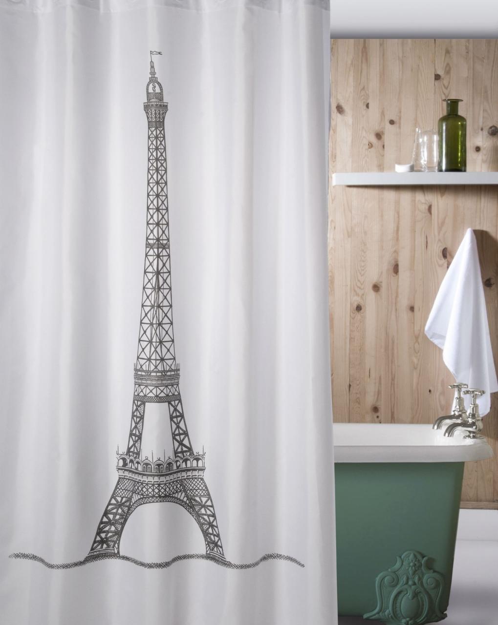 PARIS EIFFEL TOWER SHOWER CURTAIN European Classic Bathroom Decor