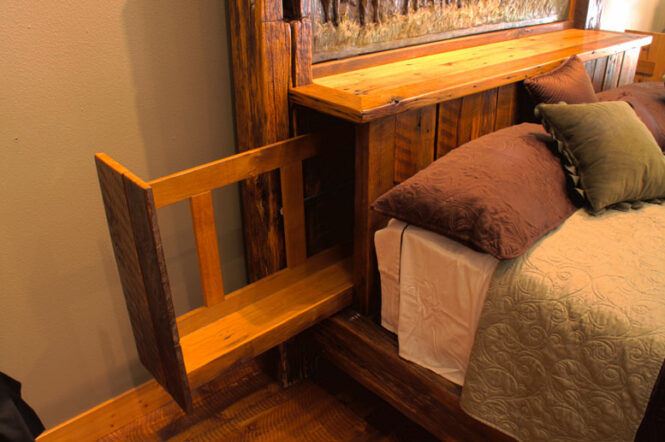 Secret Sliding Headboard Compartment StashVault