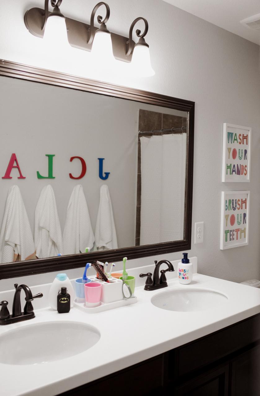 Our Kids Shared Bathroom Decor Makeover Uptown with Elly Brown