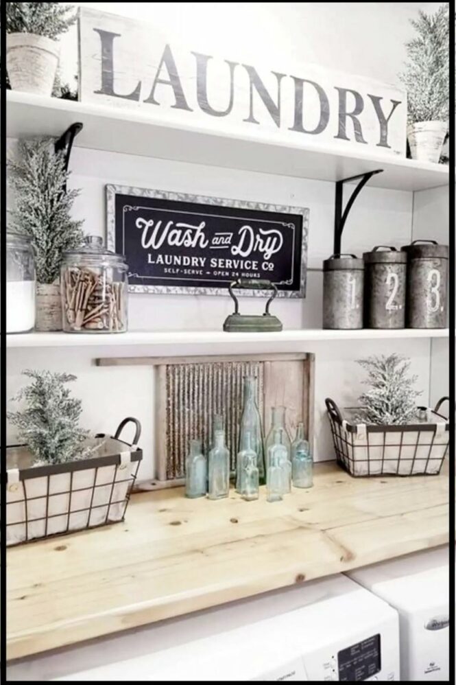 77 Farmhouse Laundry Room Ideas In Modern and Country Rustic Decor Style
