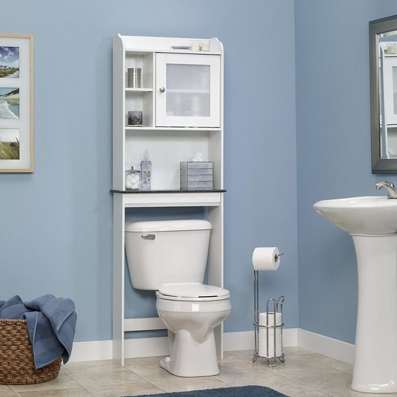 Cool Bathroom Storage Shelves Over Toilet Photos